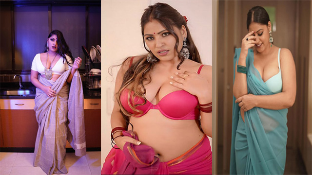 Anjali Gaud Red Saree Strip Boobs App Content Video