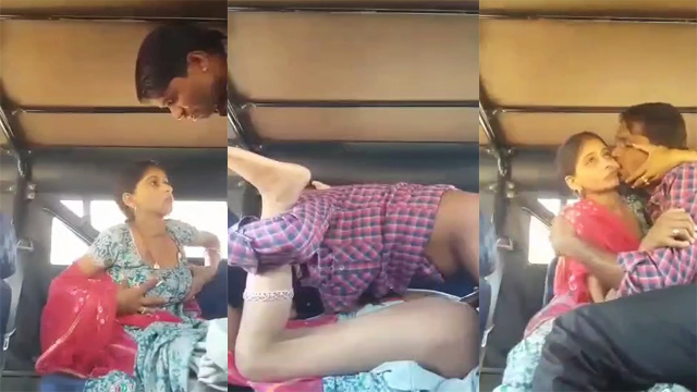 Slim Girl in car Legs Up Fucking by her boyfriend