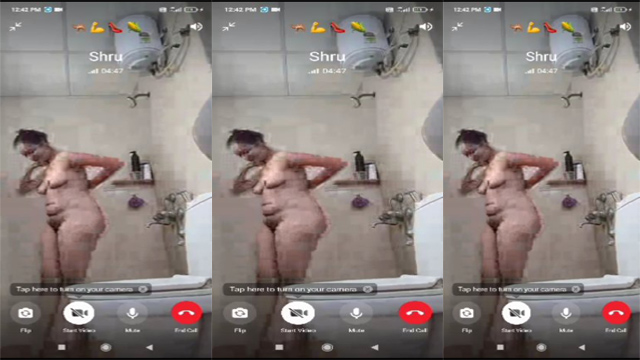 Tamil Young Girl Nude – Bathing Show on Videocall