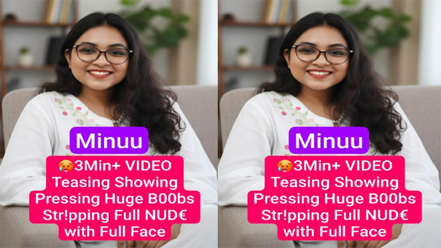 Minnu Innocent Looking Chashmish Girl Premium Live – Showing Pressing Huge Boobs – Stripping Full Nude
